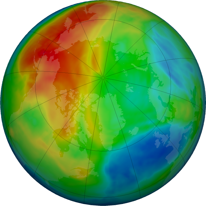 Arctic ozone map for 22 December 2023